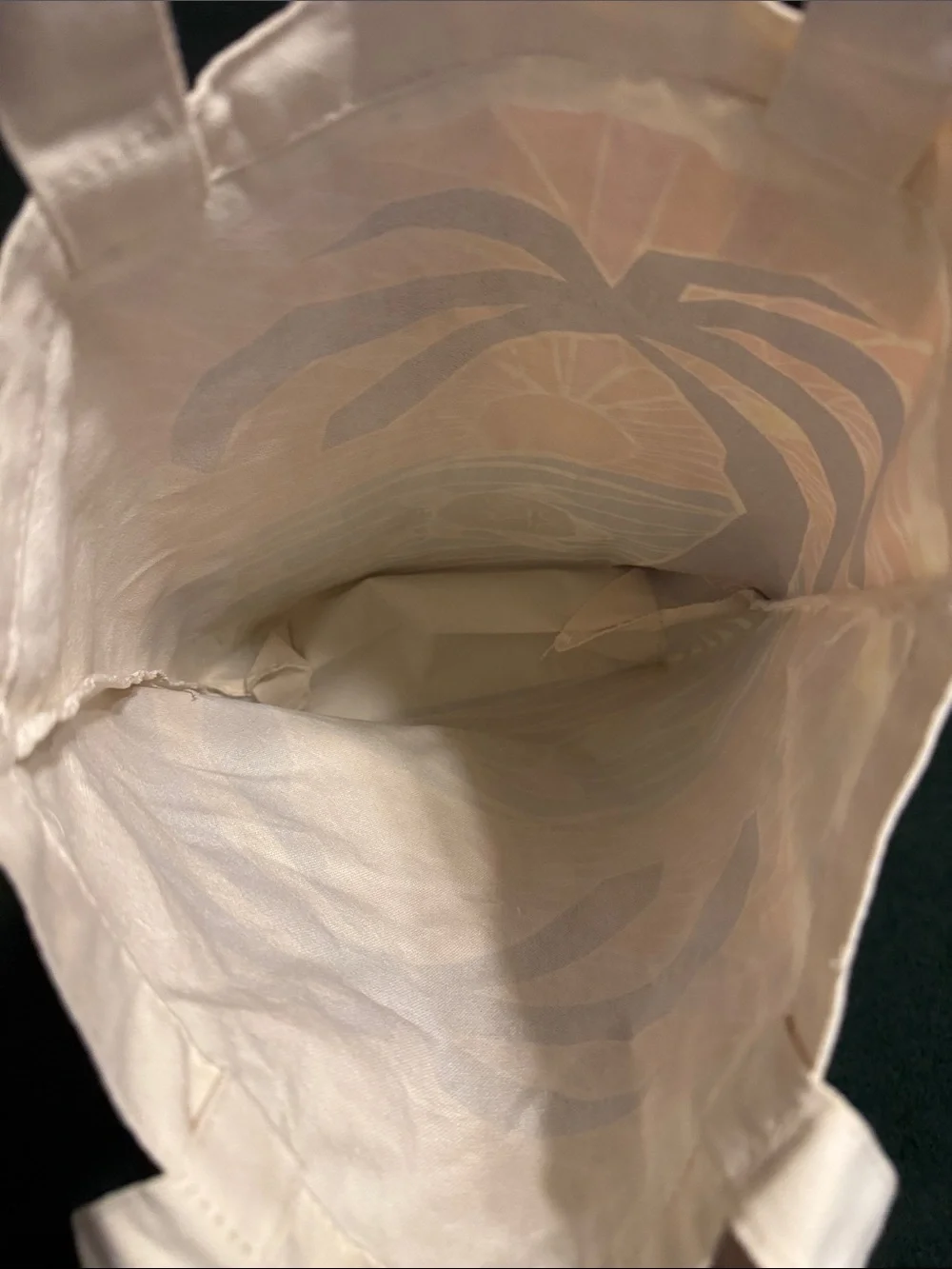 Earth Breeze Canvas Tote with Tropical Sunset Print NWT